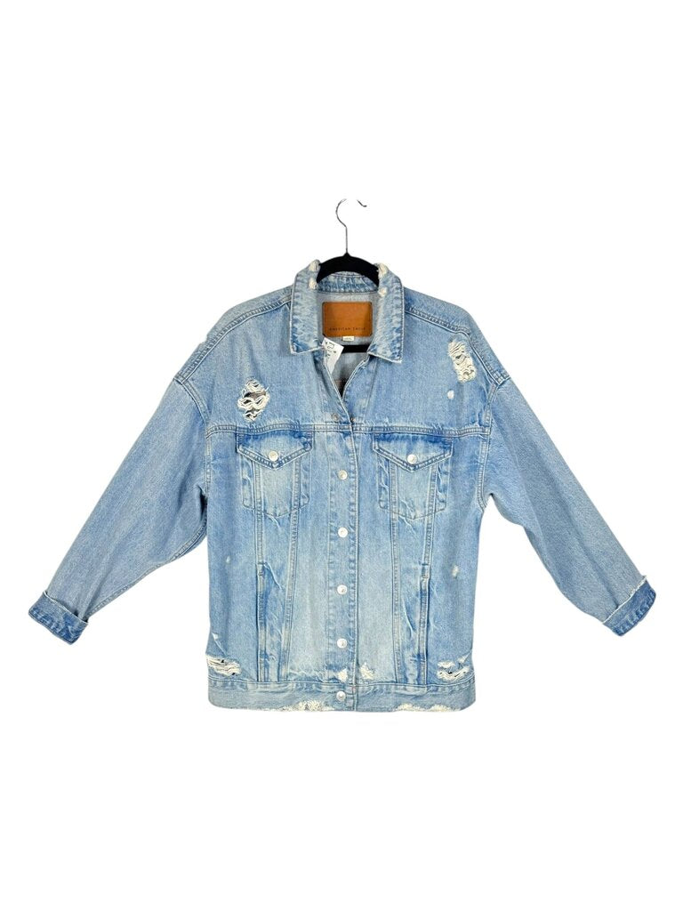 AMERICAN EAGLE DISTRESSED DENIM JACKET