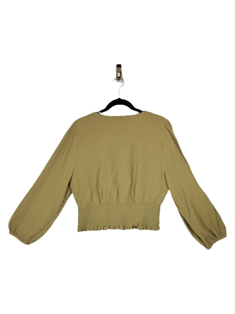 MADWELL QUILTED V NECK TOP