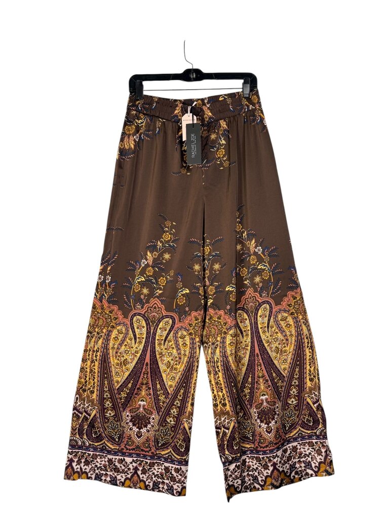 RACHEL ZOE WIDE LEG SATIN PAISLEY PANT