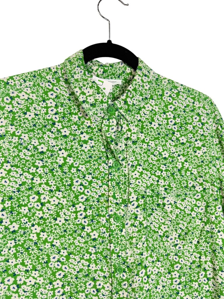 BEACH LUNCH LOUNGE FLORAL BUTTON DOWN TOP