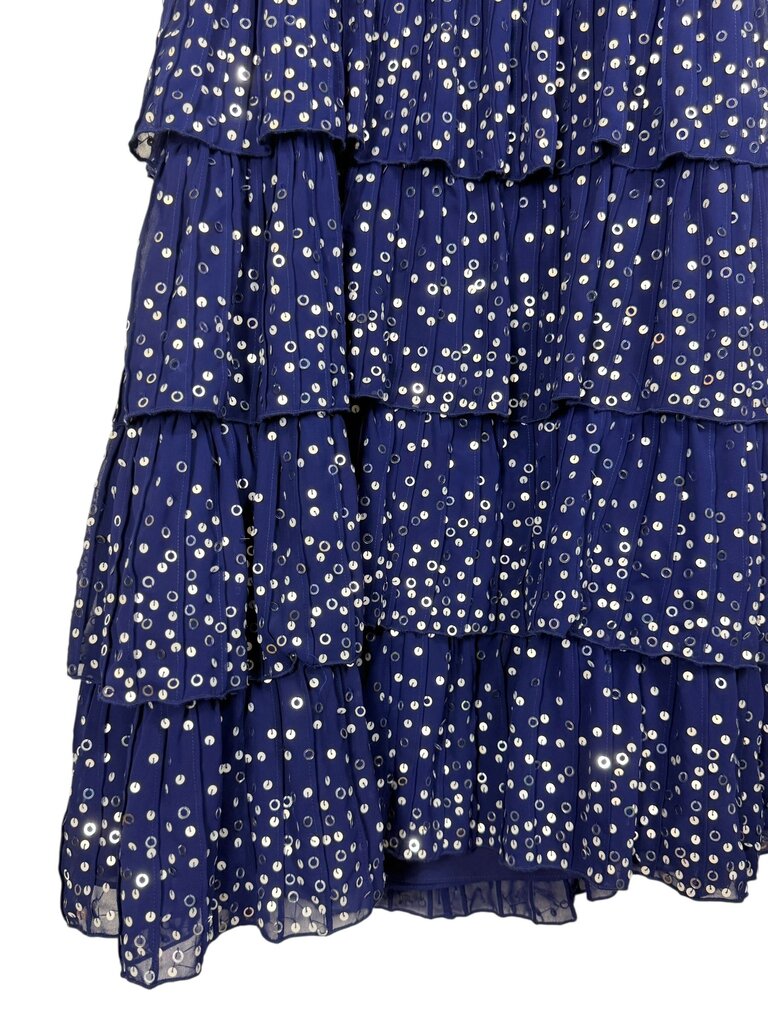 ASOS BACKLESS RUCHED BUST SEQUINNED TIERED DRESS