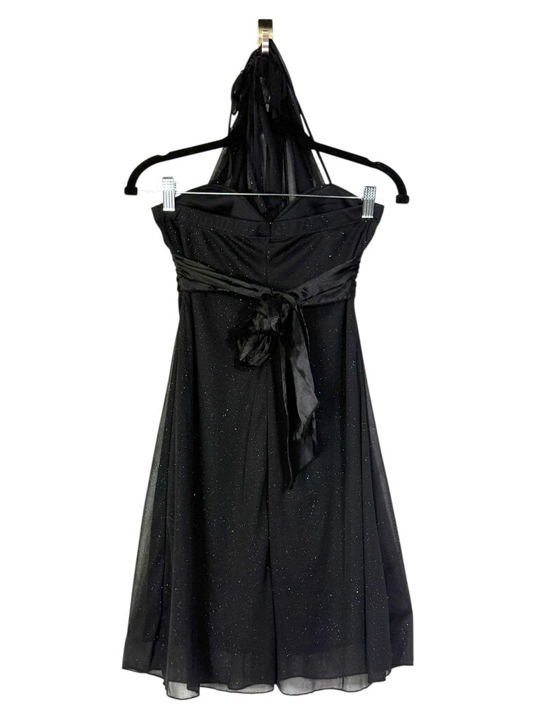 SPEECHLESS SHIMMER HALTER COCKTAIL DRESS