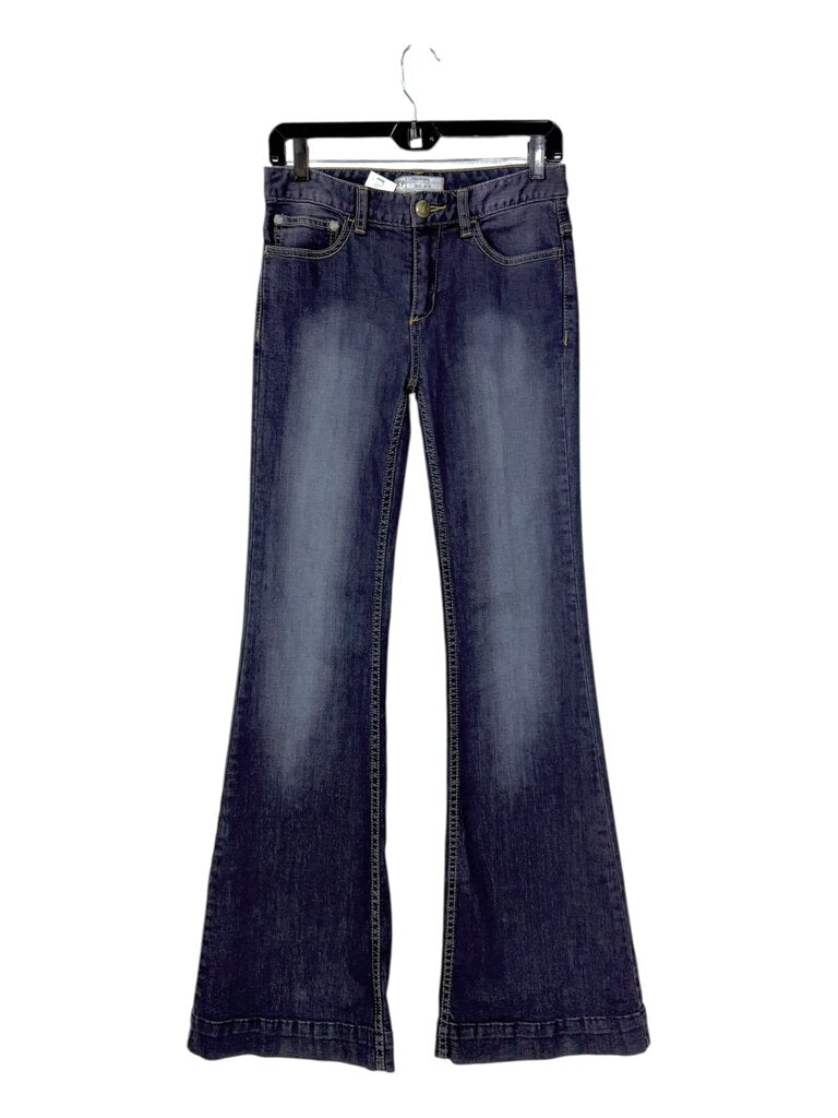 FREE PEOPLE DARK DENIM FLARED JEANS
