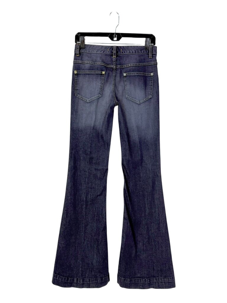 FREE PEOPLE DARK DENIM FLARED JEANS