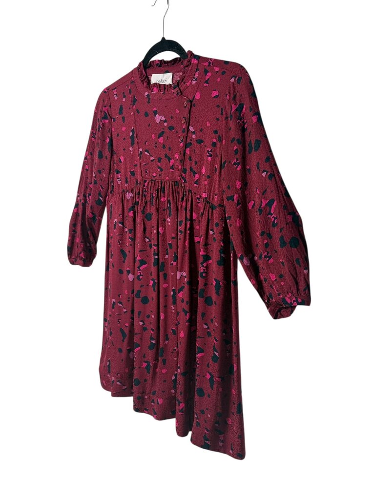 BA&SH GEO PRINT BABYDOLL DRESS