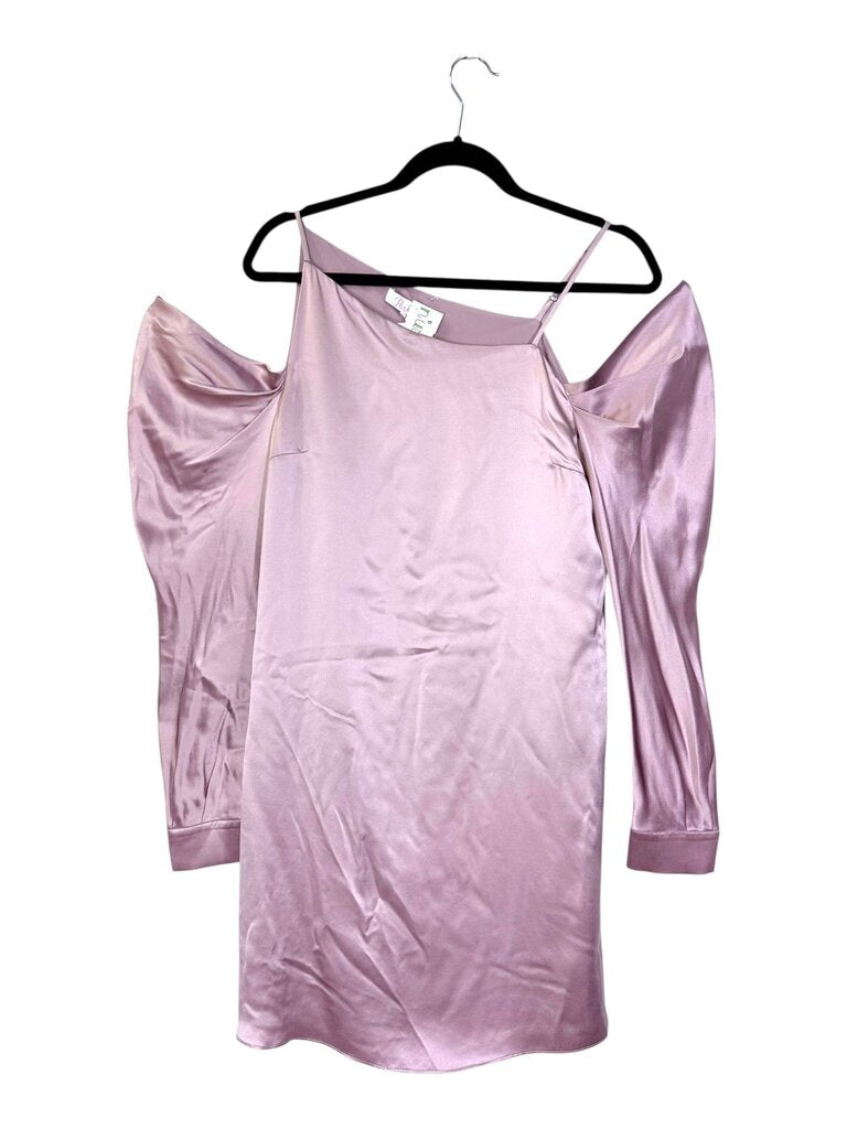 PARKER SATIN COLD SHOULDER DRESS
