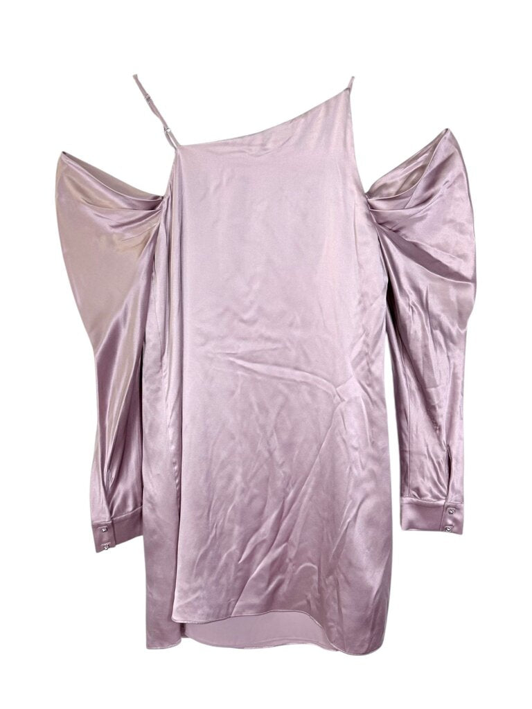 PARKER SATIN COLD SHOULDER DRESS