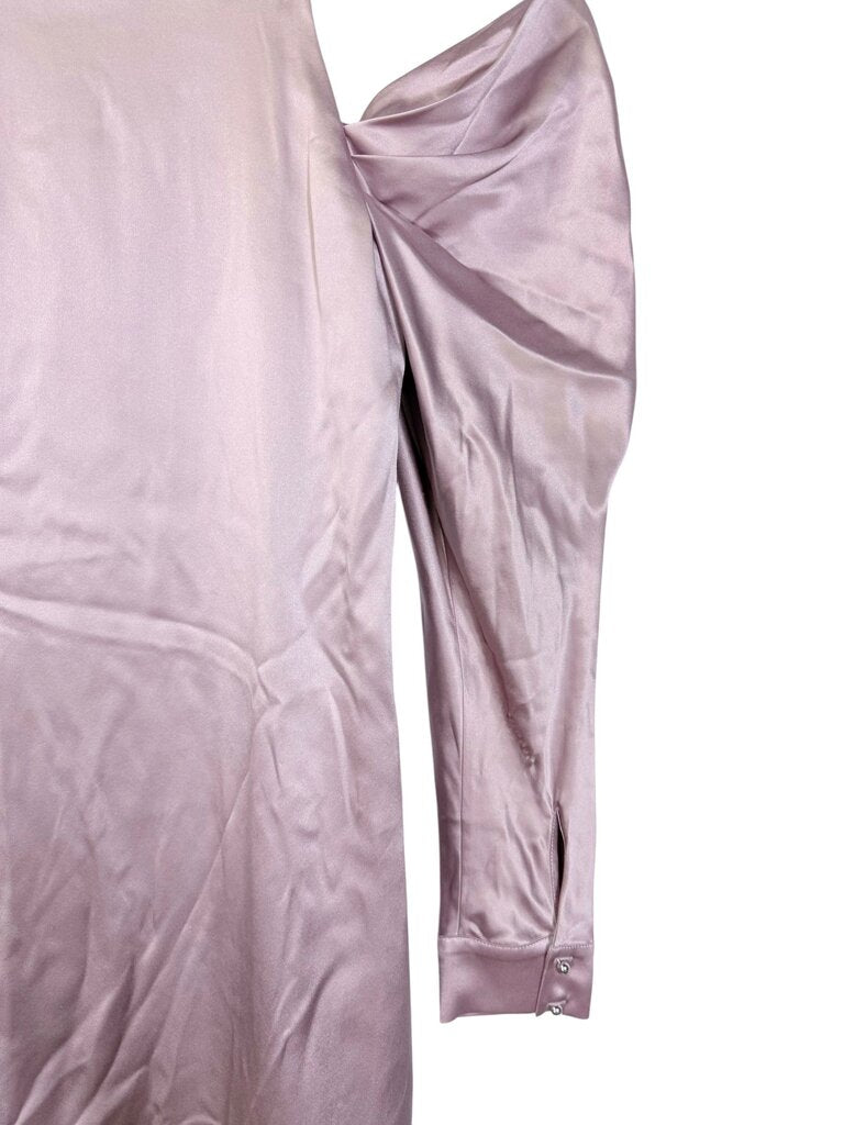 PARKER SATIN COLD SHOULDER DRESS