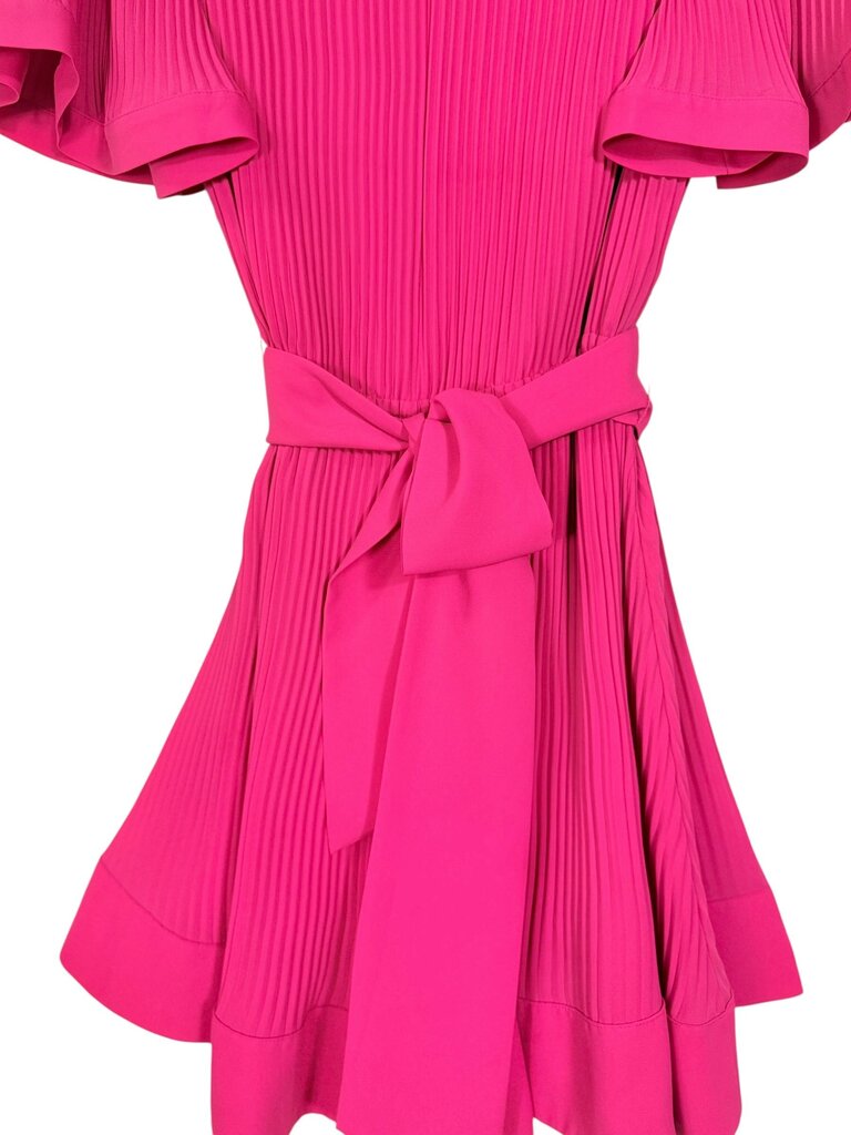 MILLY FLOWY PLEAT DRESS WITH TIE BELT