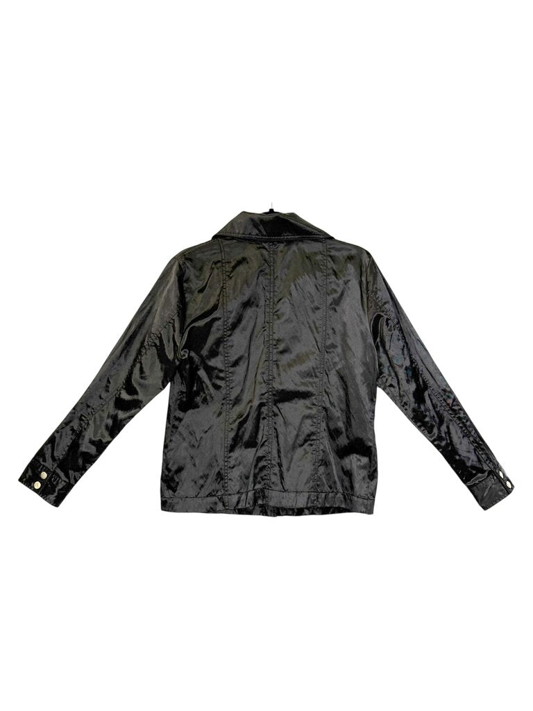 RUBY RD, BRUSHED SATIN POP COLLAR JACKET