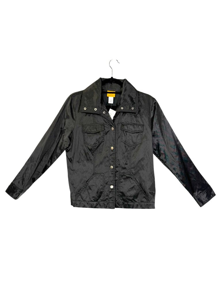 RUBY RD, BRUSHED SATIN POP COLLAR JACKET