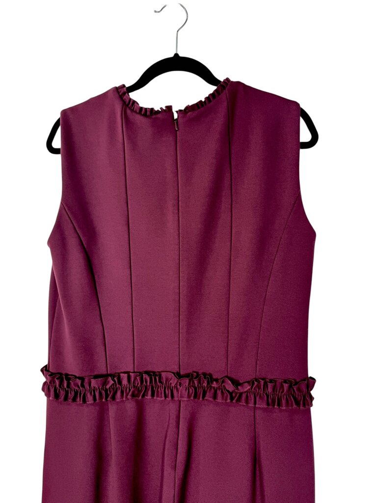 BROOKS BROTHERS RUFFLE TRIM SHEATH DRESS