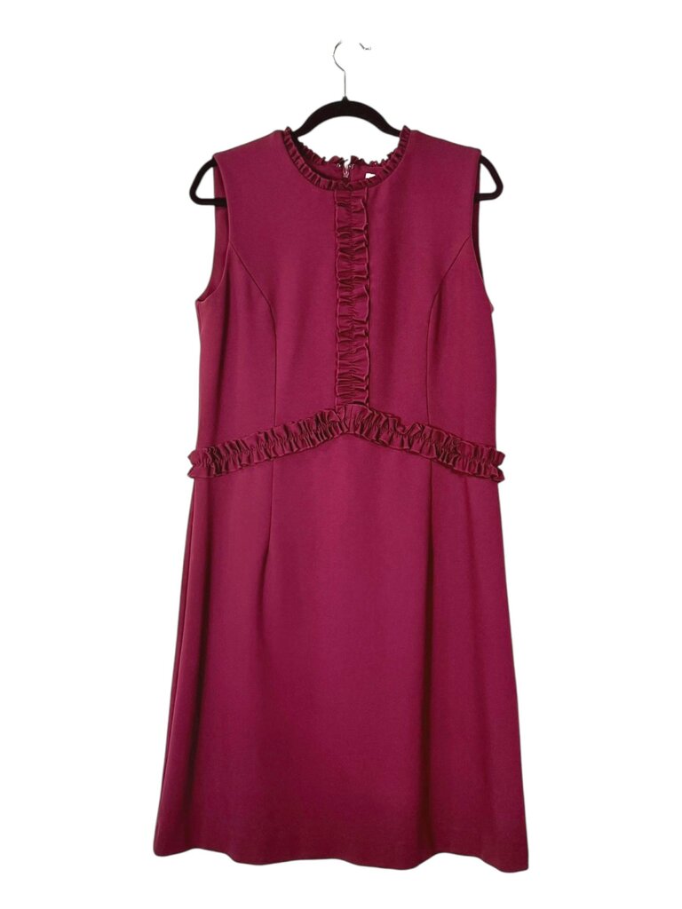 BROOKS BROTHERS RUFFLE TRIM SHEATH DRESS