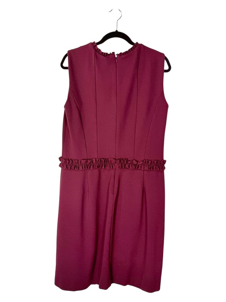 BROOKS BROTHERS RUFFLE TRIM SHEATH DRESS