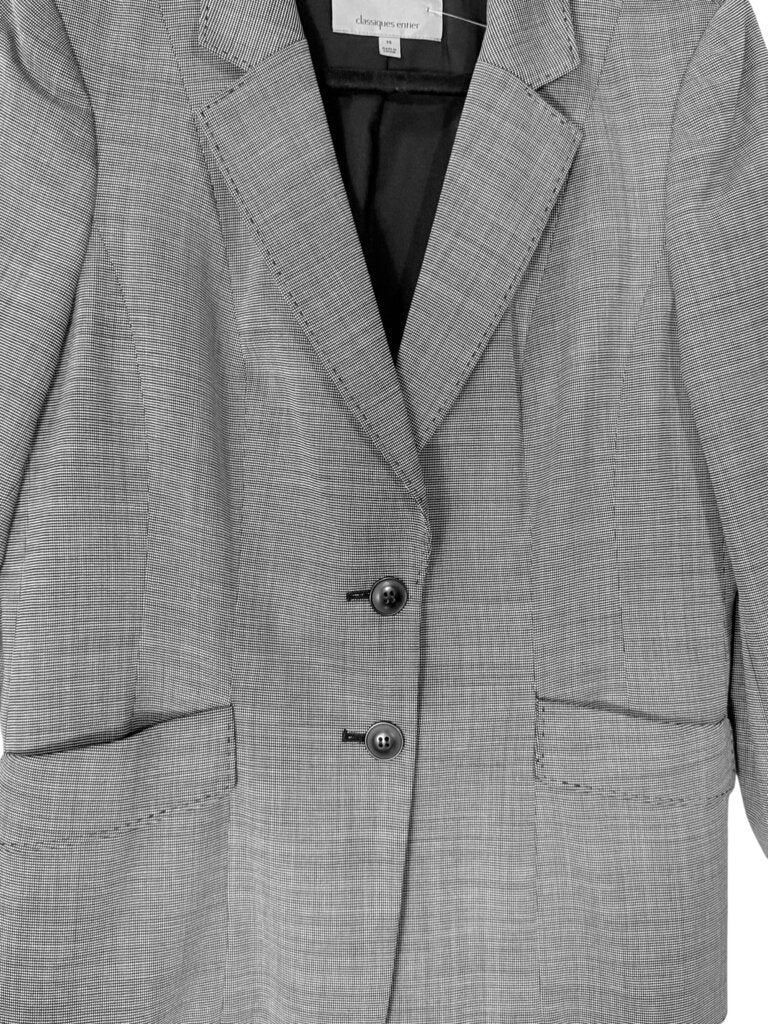 CLASSIQUES ENTIER VINTAGE MICRO CHECK TOPSTITCH BLAZER