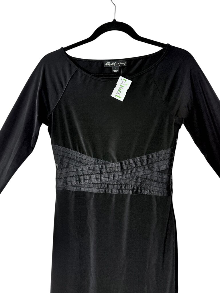 ELIZABETH AND JAMES BODY CON DRESS WITH RIBBON DETAIL