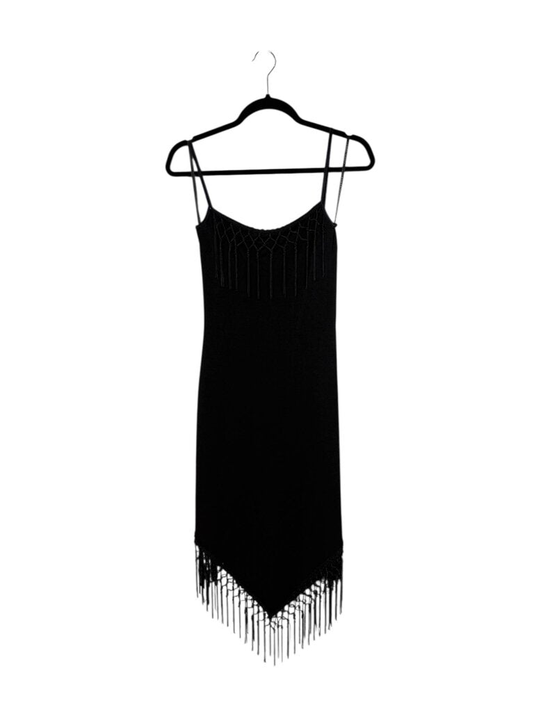 CACHE TASSLE SPAGHETTI STREP DRESS