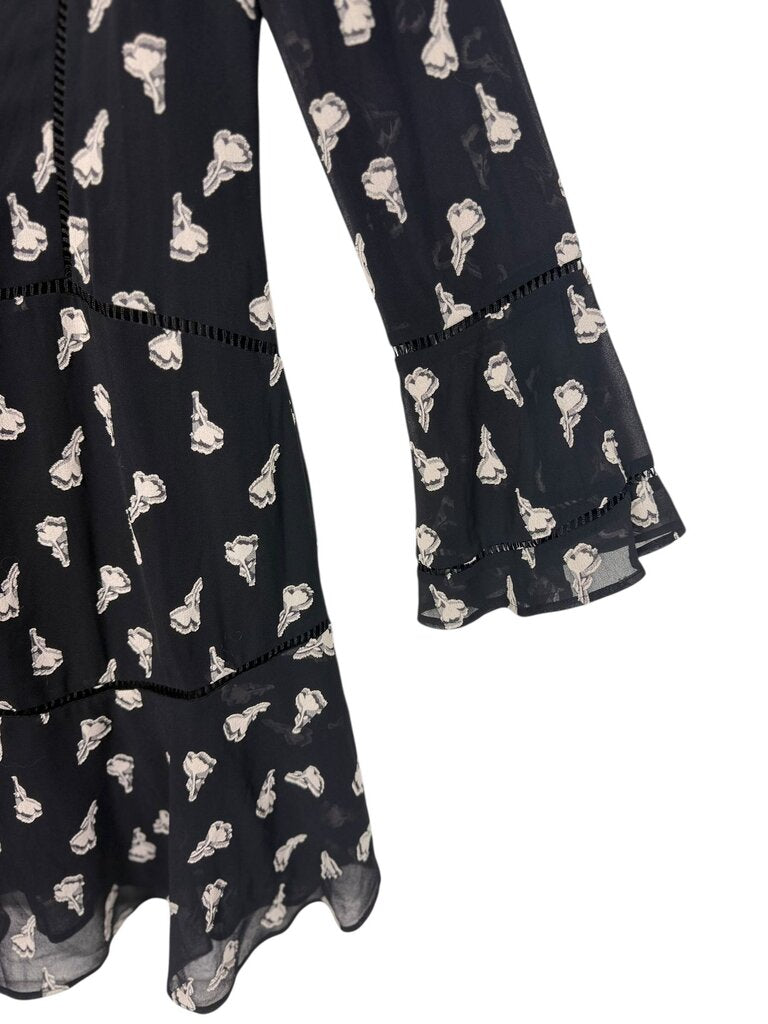 REISS FLORAL CROCHET DRESS