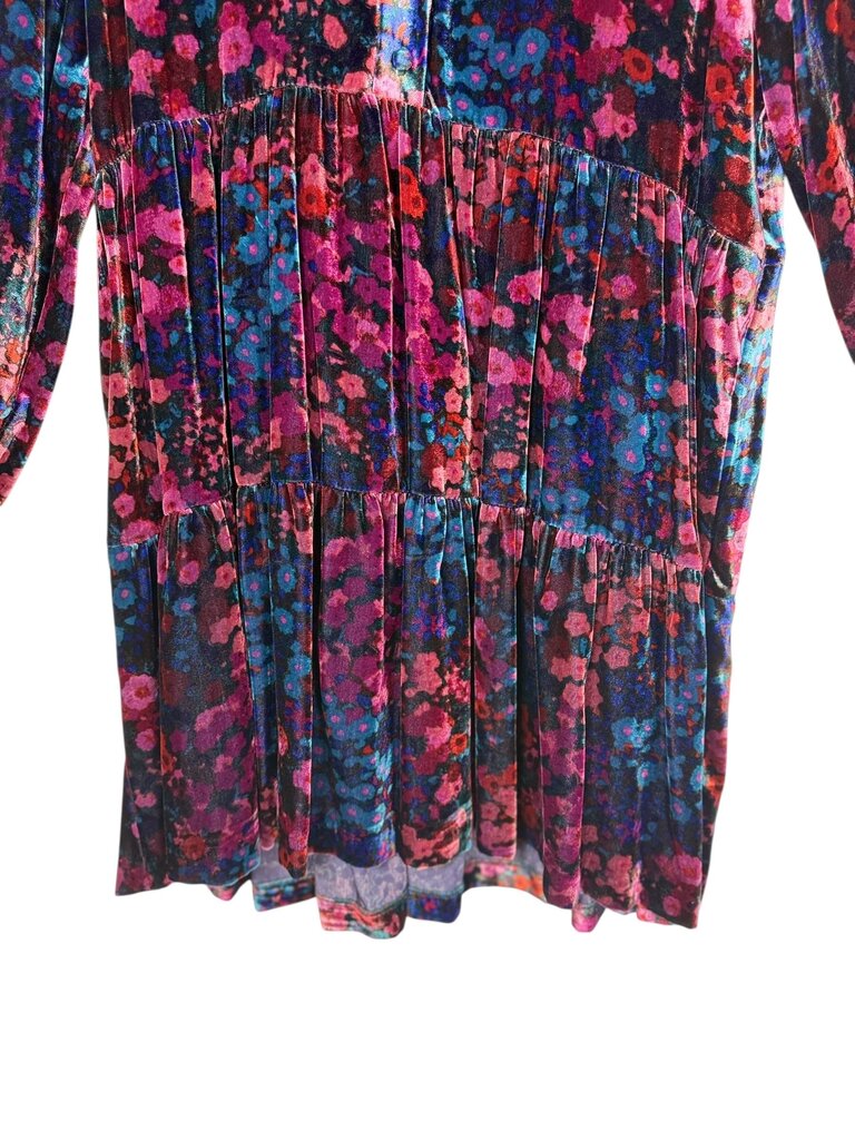 MAUVE FLORAL BABYDOLL DRESS