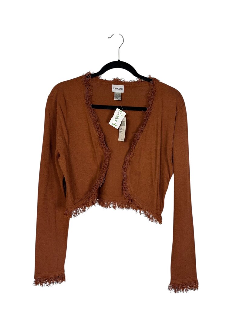 CHICO'S FRINGE SHRUG