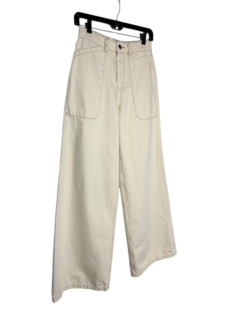 BA&SH HIGH WAISTED WHITE JEANS