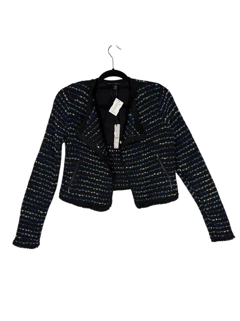 WHBM OPEN FRAYED KNIT JACKET