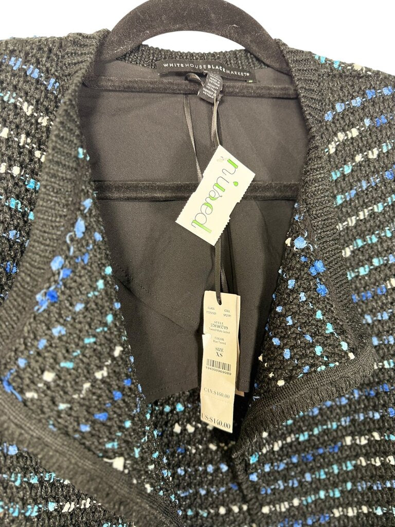 WHBM OPEN FRAYED KNIT JACKET