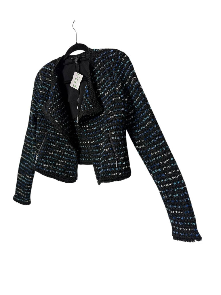 WHBM OPEN FRAYED KNIT JACKET