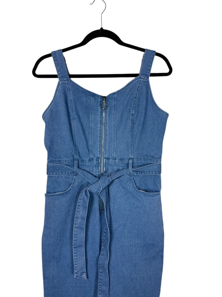 IRIS DENIM ZIP JUMPSUIT