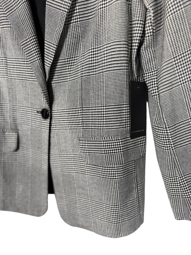 FOREVER 21 PLAID HOUNDSTOOTH BLAZER