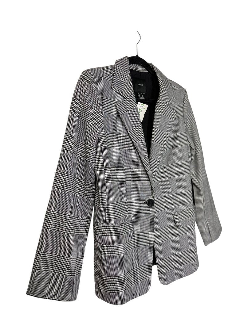 FOREVER 21 PLAID HOUNDSTOOTH BLAZER