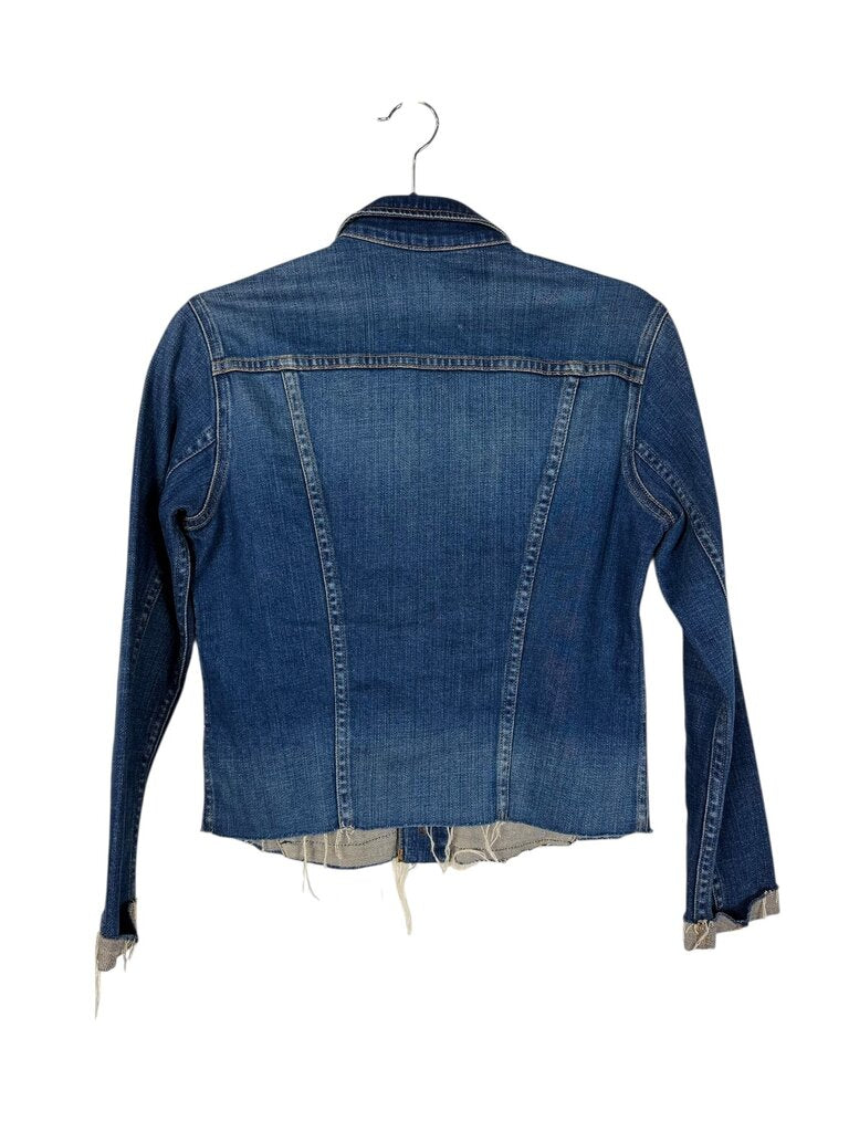 L'AGENCE DISTRESSED DENIM JACKET