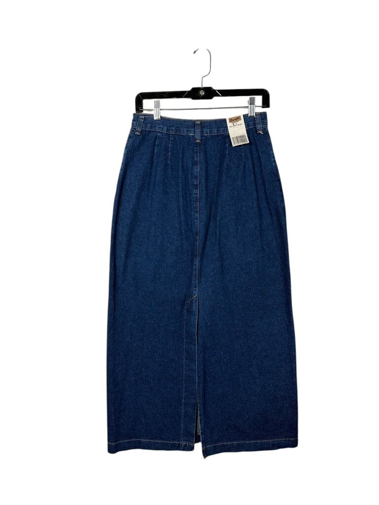 WRANGLER BUTTON FLY DENIM MIDI SKIRT