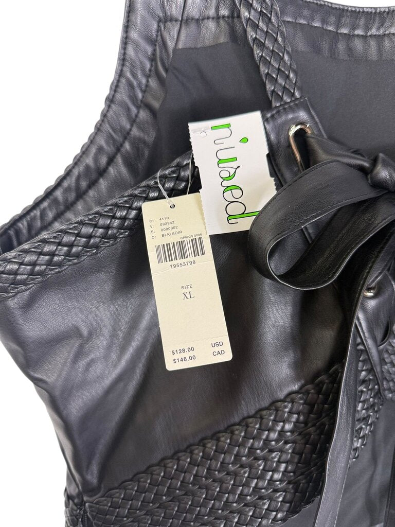PILCRO LEATHER BRAIDED TANK