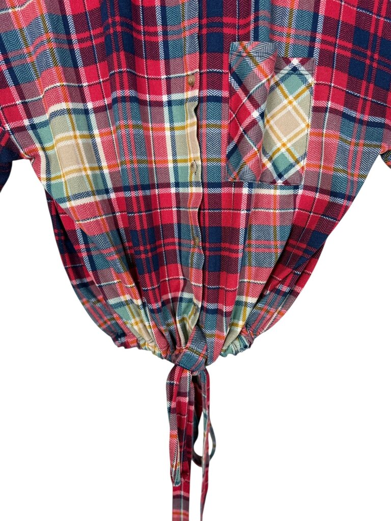 POLLY & ESTHER CROPPED TIE FLANNEL