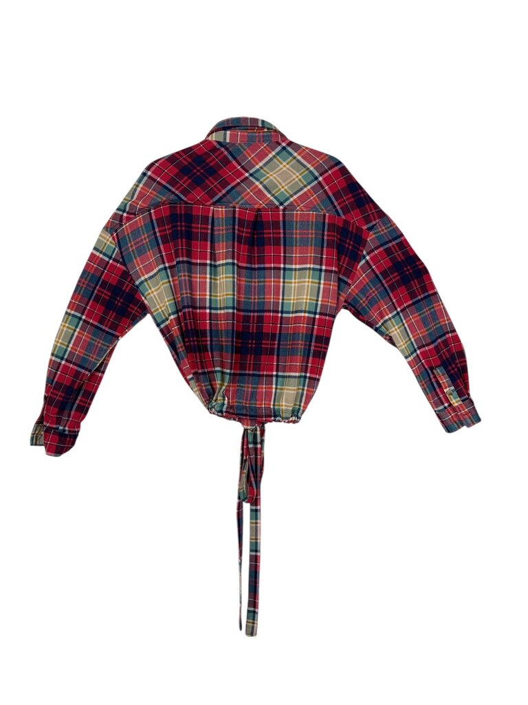 POLLY & ESTHER CROPPED TIE FLANNEL