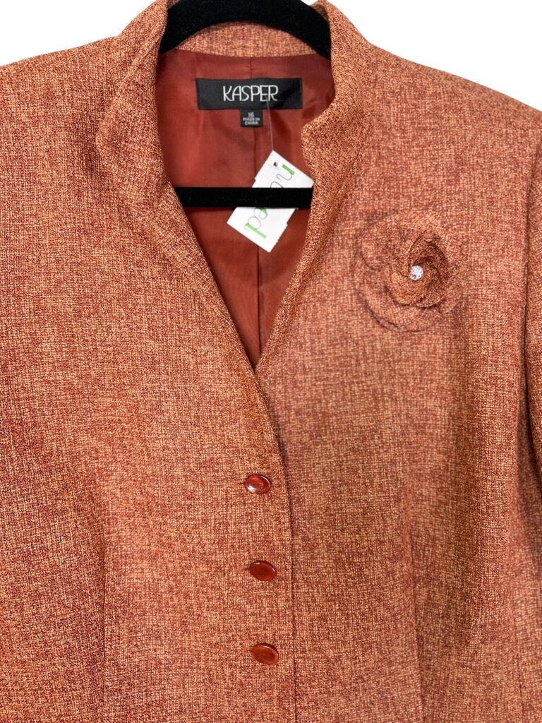 Kasper tweed rosette jacket