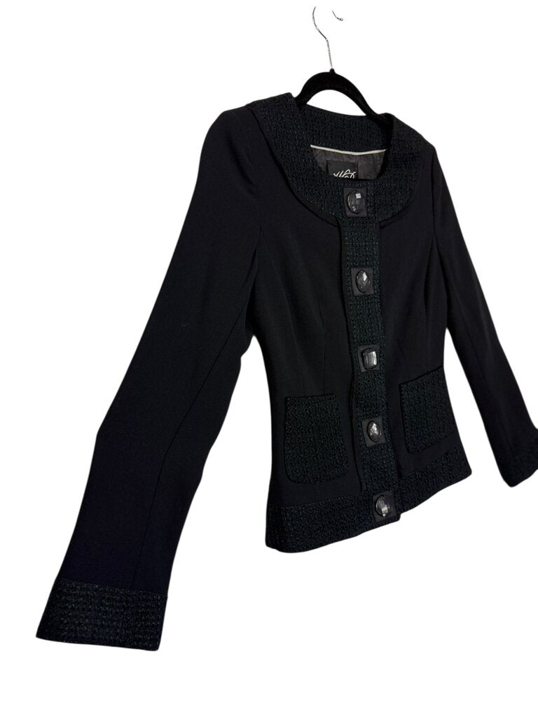 WHBM tweed and mesh gem blazer