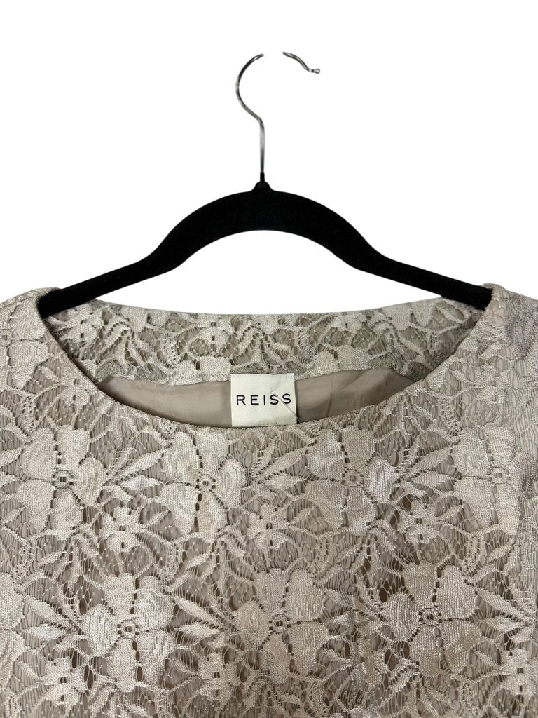 REISS lace print dress