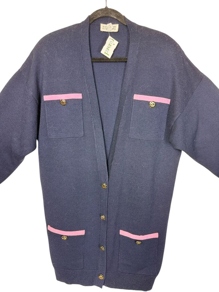 St. John long button cardigan