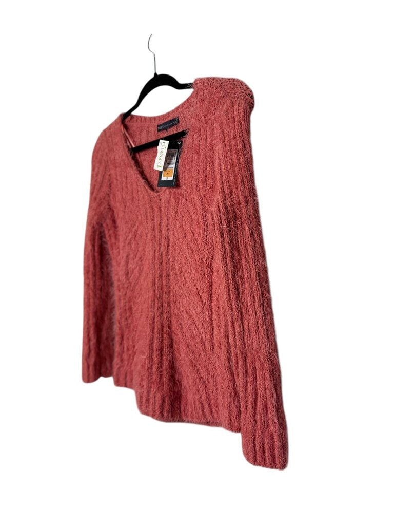 M&S Collection fuzzy cable knit sweater