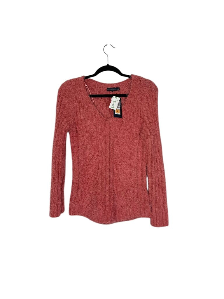 M&S Collection fuzzy cable knit sweater