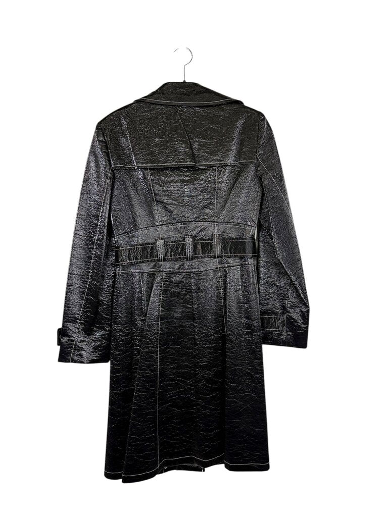 NANETTE LEPORE CRINKLE BELTED TRENCH