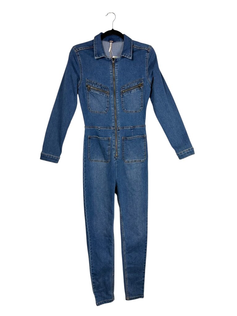 FREE PEOPLE LENNOX DENIM JUMPSUIT
