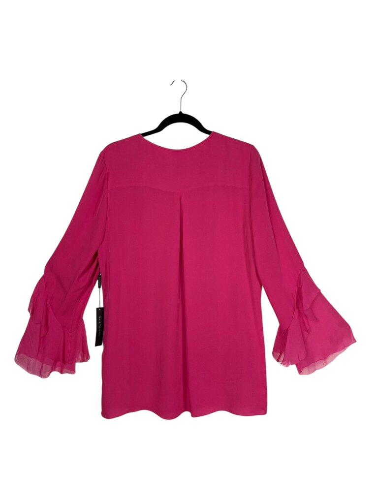 ELIE TAHARI SILK KEYHOLE BLOUSE
