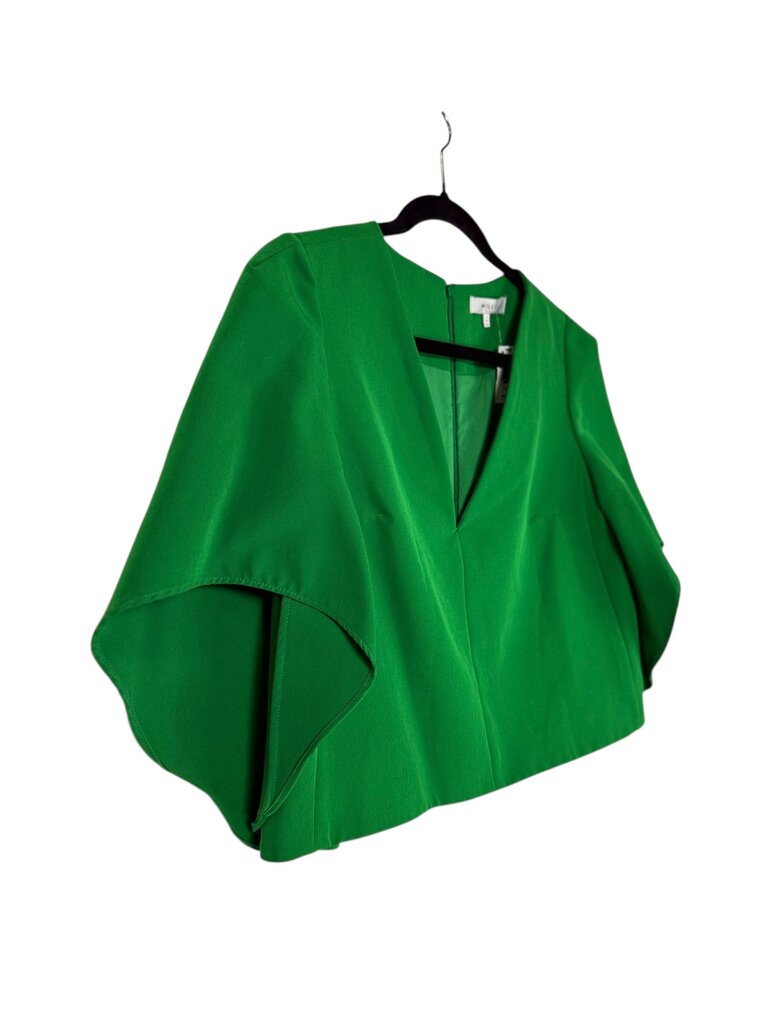 MILLY CROPPED FLUTTER BLOUSE