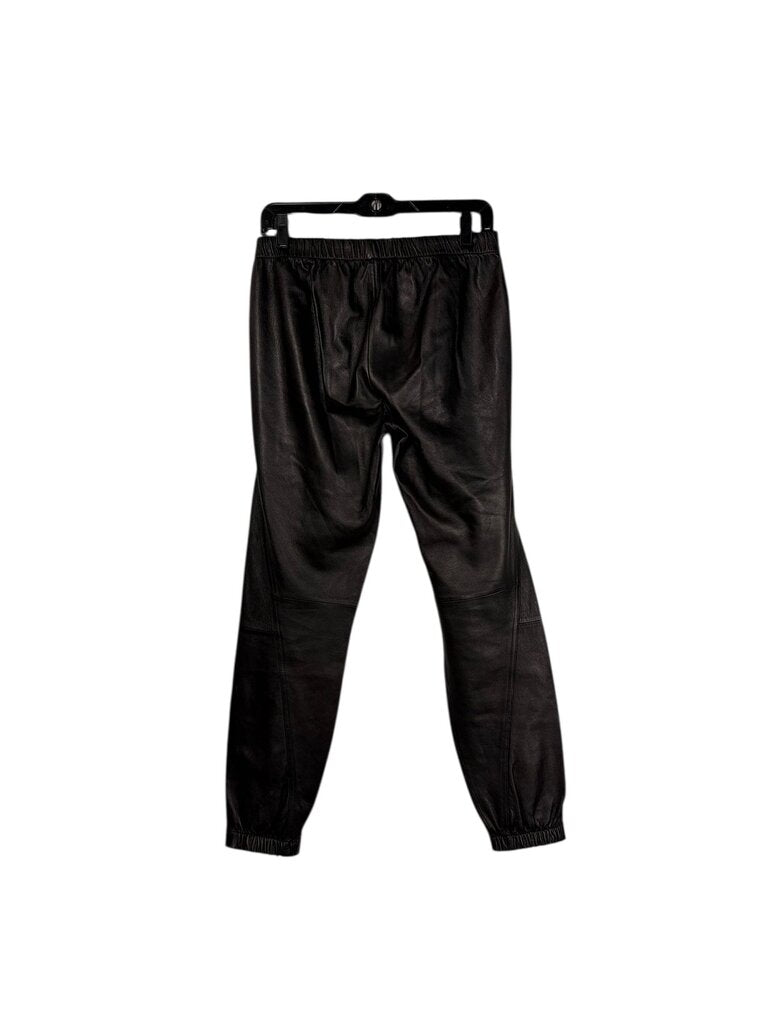 VINCE LEATHER JOGGERS