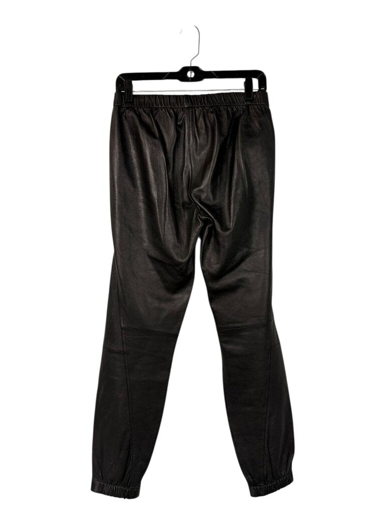 VINCE LEATHER JOGGERS