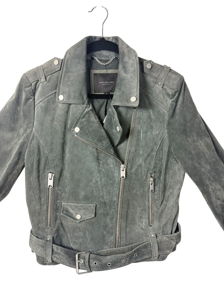 MARC NEW YORK MOTO LEATHER SUADE JACKET