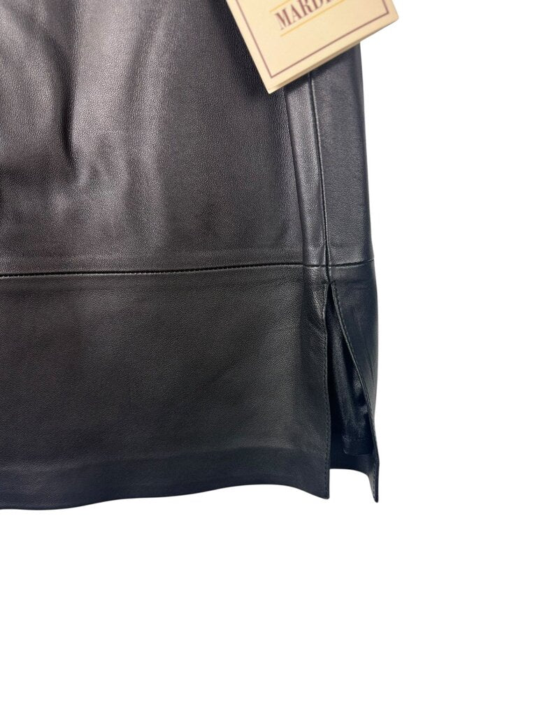 MARDINI LEATHER MIDI SKIRT